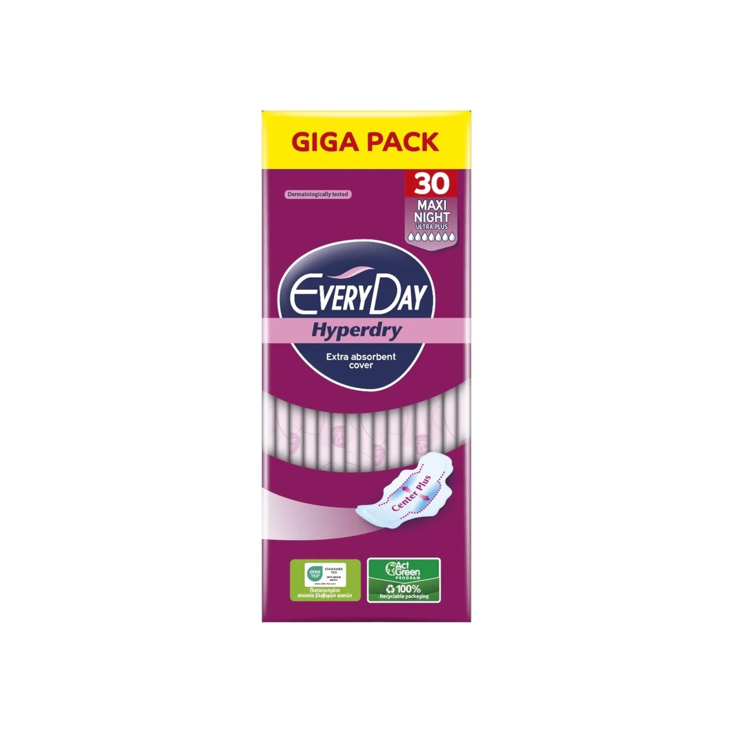 فوط صحية جيجا باك هايبردراي العادية الترا بلس من إيفري داي 30 قطعة