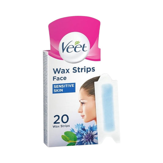 شرائح شمع الوجه Veet ازالة الشمع
 شرائط للبشرة الحساسة ٢٠ قطعة