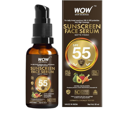 واو سكين ساينس واقي شمس
سيروم للوجه بلمسة مطفية بعامل حماية SPF55
50 مل
