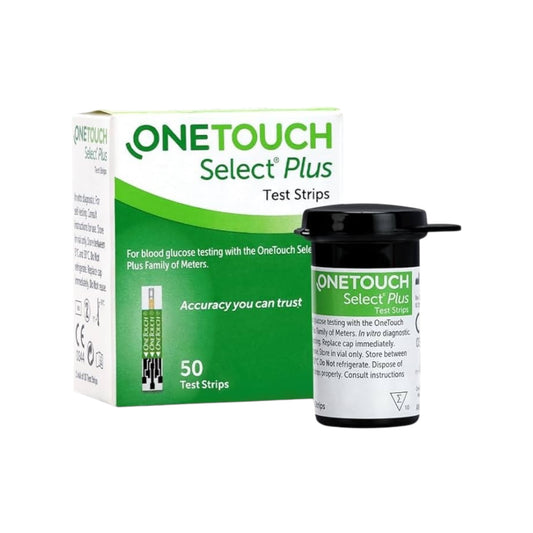 شرائط اختبار نسبة السكر في الدم One Touch Select Plus - 50 شريطًا