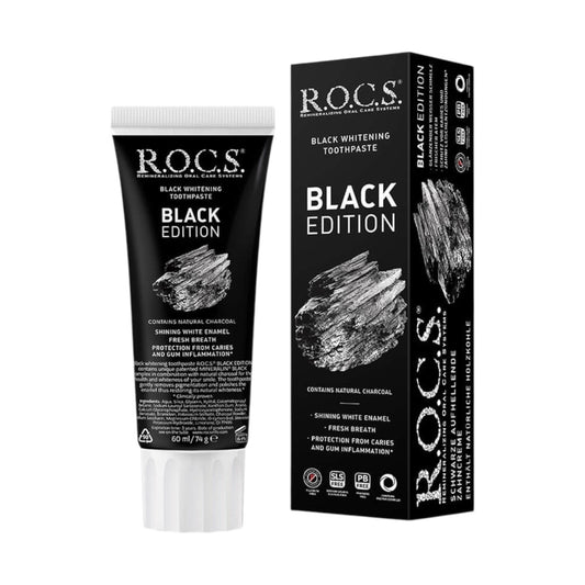 معجون أسنان ROCS لتبييض الأسنان - الإصدار الأسود