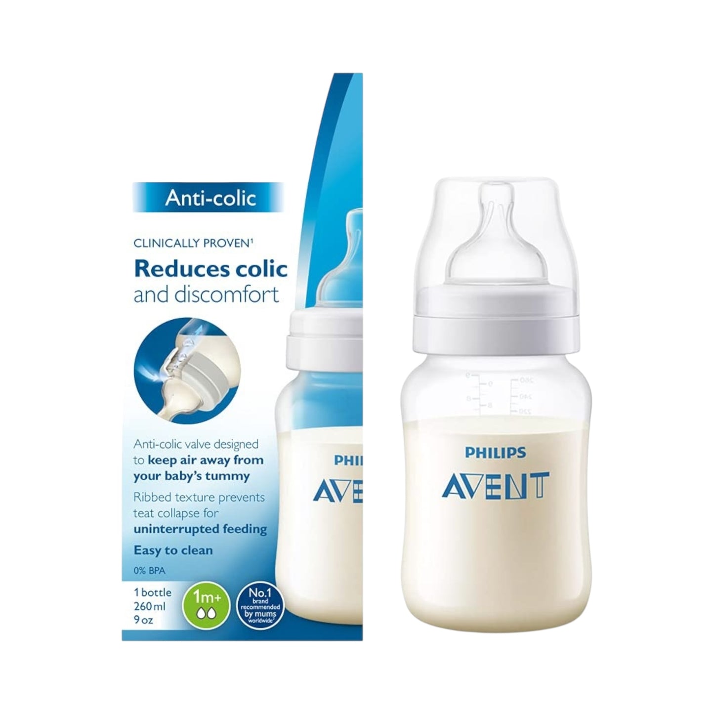 Avent Anti Colic 1M+ Feeding Bottle 260ml