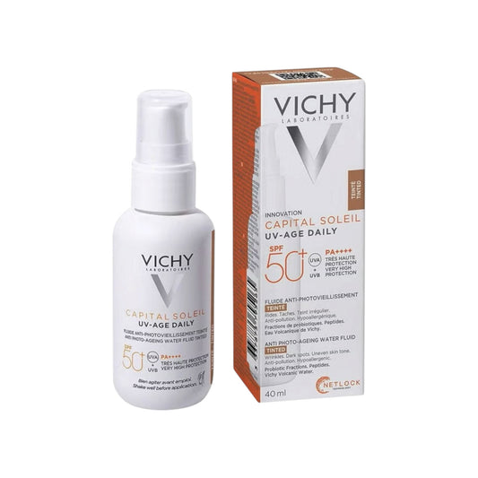 Vichy Capital Soleil Uv-Age Daily Spf50+ سائل مائي مضاد للشيخوخة الضوئية 40 مل ملون