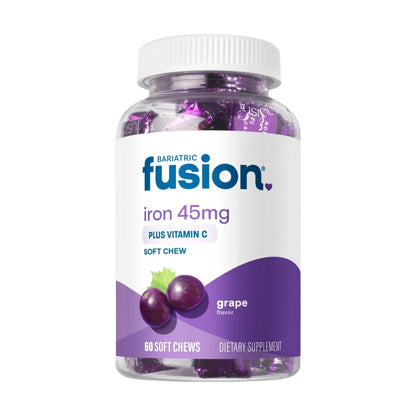 Bariatric Fusion حديد 45 مجم مع فيتامين ج بنكهة الكرز 60 قرصًا