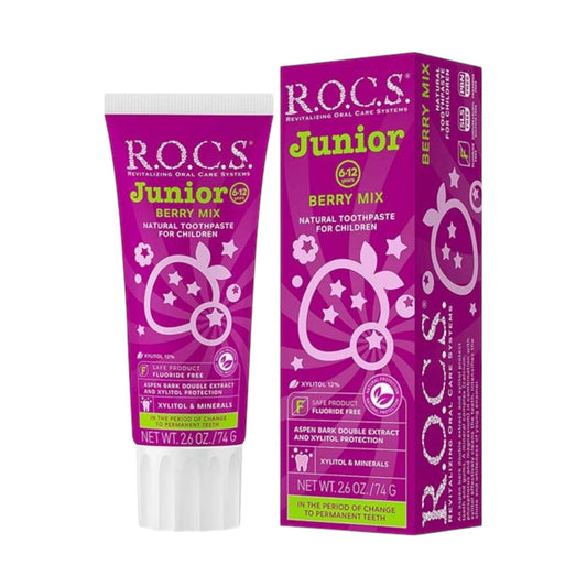 معجون أسنان ROCS خالي من الفلورايد للأطفال