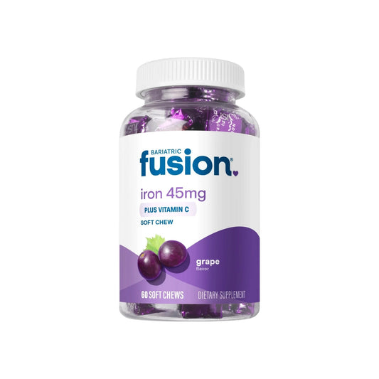 Bariatric Fusion علكة حديد ناعمة بنكهة العنب مع فيتامين ج 60 علكة ناعمة