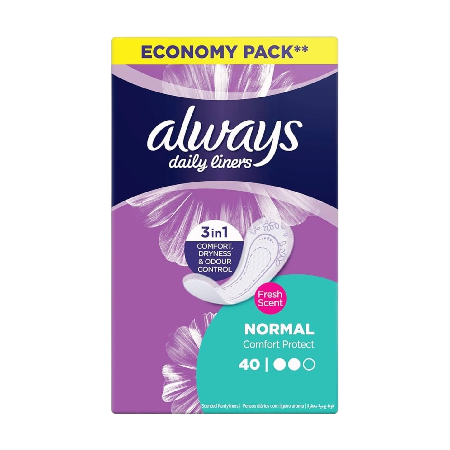 فوط يومية Always Fresh & Protect عادية 40 فوطة