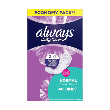فوط يومية Always Fresh & Protect عادية 40 فوطة