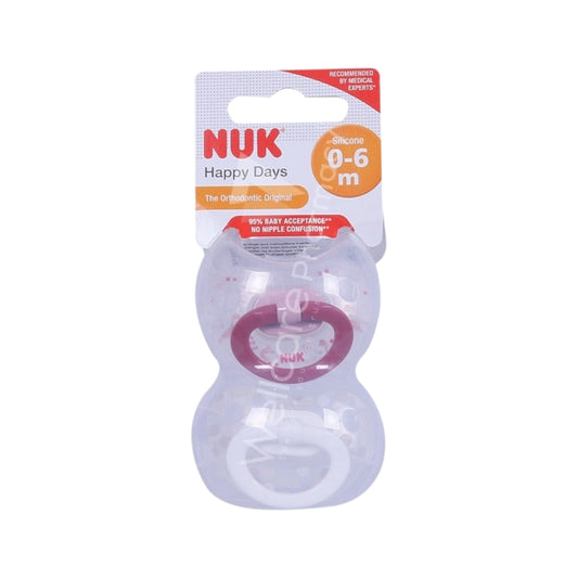 Nuk Happy Days Pacifier 0- لهاية الاطفال
 6 أشهر