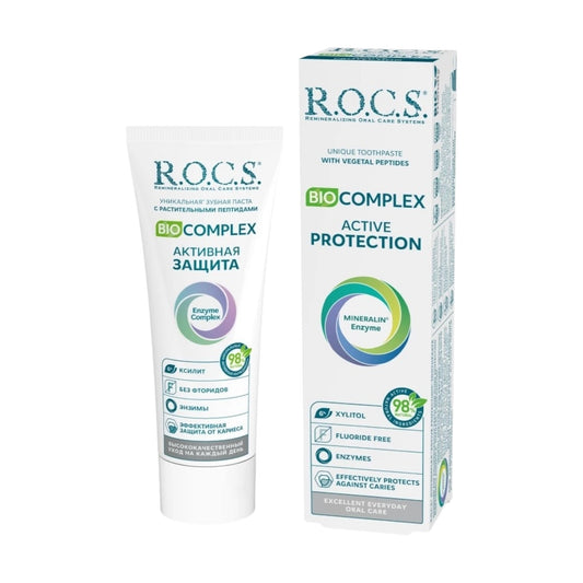 معجون أسنان ROCS مع الببتيدات النباتية