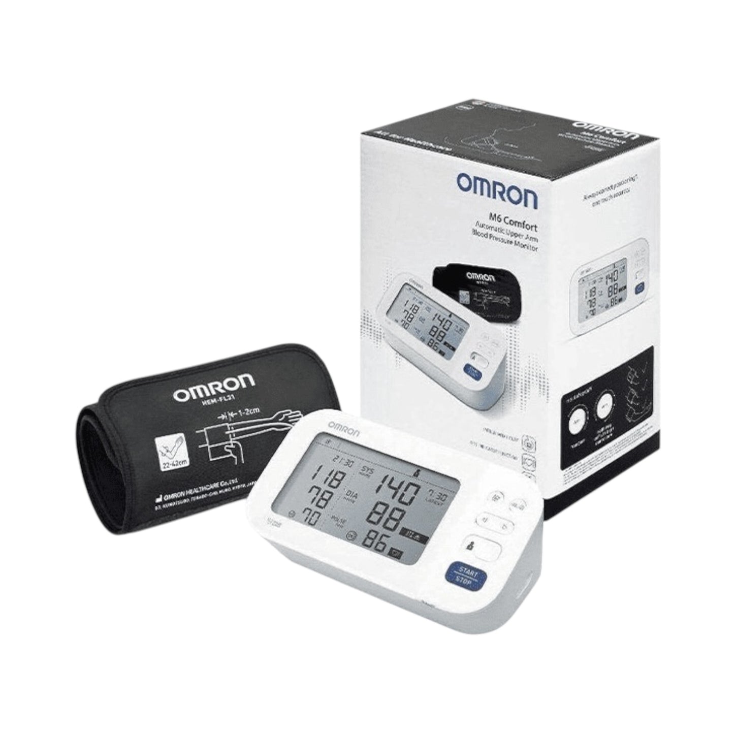 جهاز قياس ضغط الدم Omron M6 Comfort من أعلى الذراع