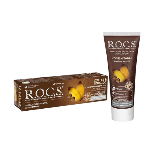 معجون أسنان ROCS بنكهة القهوة والتبغ 74 جرام