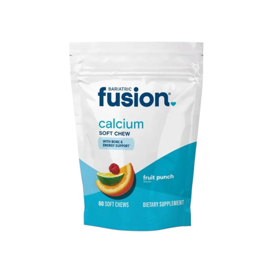 Bariatric Fusion سيترات الكالسيوم بنكهة فاكهة البنش 60 قطعة مضغ طرية
