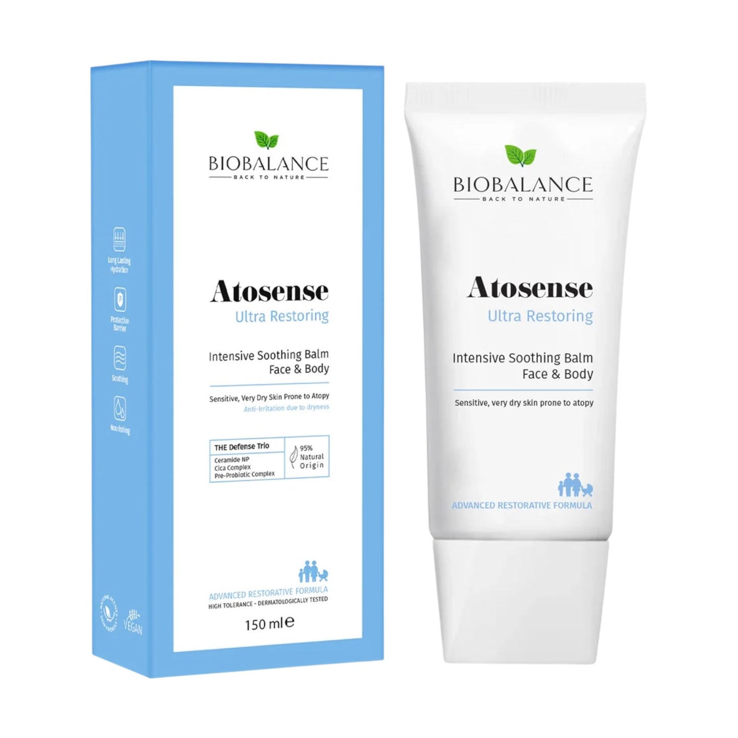 Bio Balance Atosense بلسم ترميمي فائق ومهدئ للوجه والجسم 150 مل
