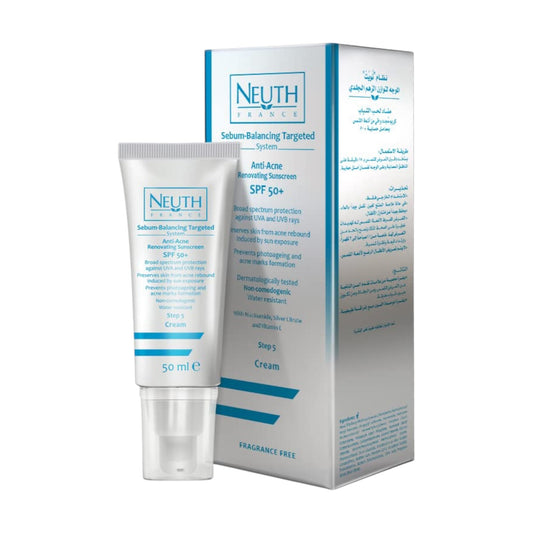 كريم نيوث Sebum Balancing Targeted Anti Acne Sunscreen الواقي من الشمس 50 مل بعامل حماية SPF50+