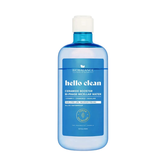 Bio Balance Hello Clean ماء ميسيلار مزدوج السائل سيراميد معزز 500 مل