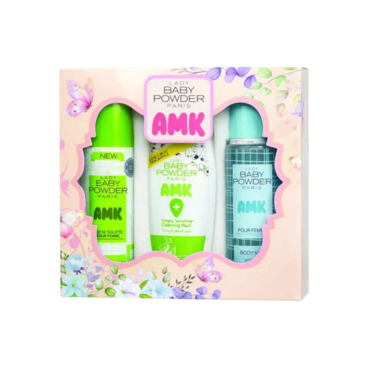 بودرة الأطفال AMK Lady Ultimate - مجموعة العناية الشخصية برائحة استوائية
