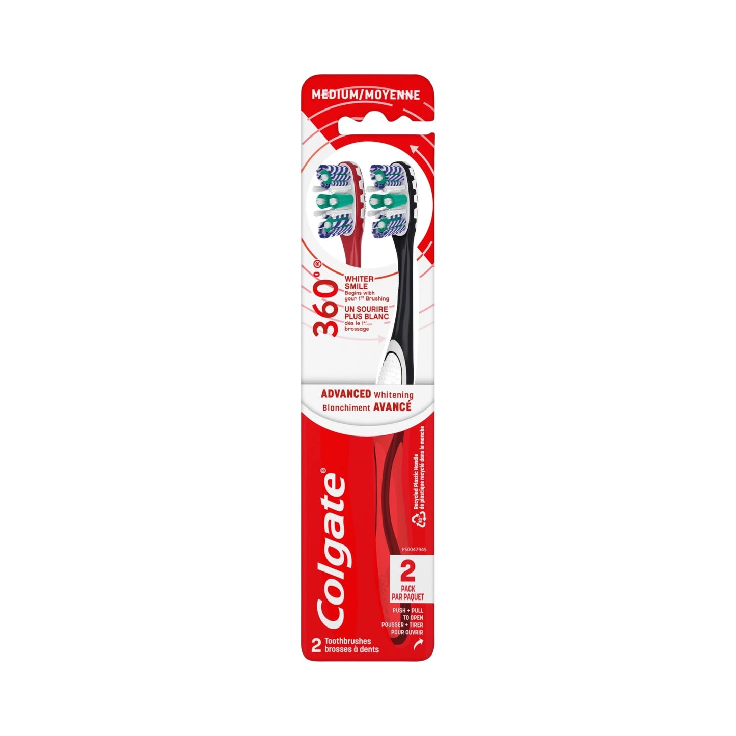 Colgate 360 Optic White
فرشاة أسنان متوسطة الخشونة