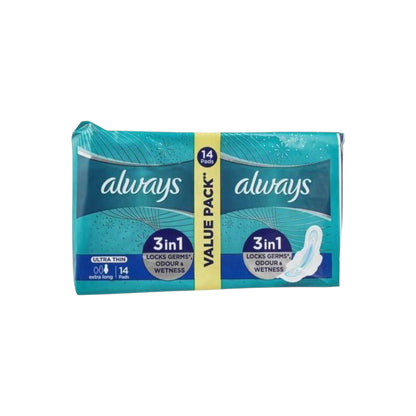 مجموعة Always Extra Long Slim Value Pack 14 فوطة صحية