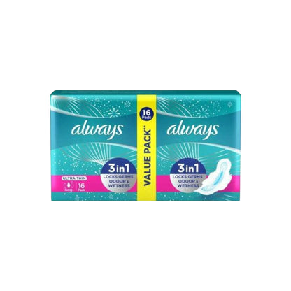 مجموعة Always Extra Long Slim Value Pack 16 فوطة صحية