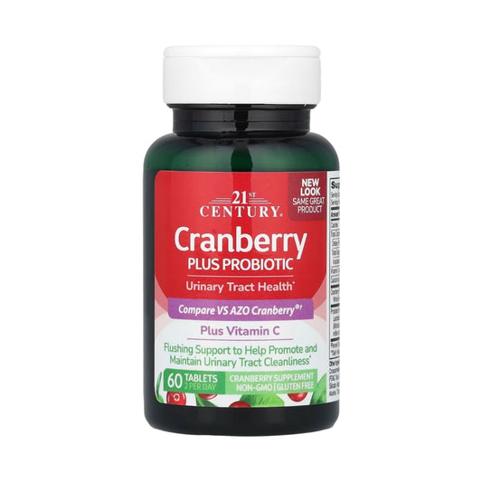 21st Century Cranberry Plus Probiotic، 60 قرصًا