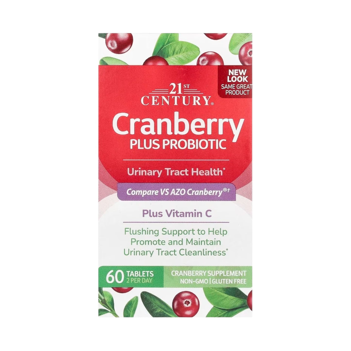 21st Century Cranberry Plus Probiotic، 60 قرصًا