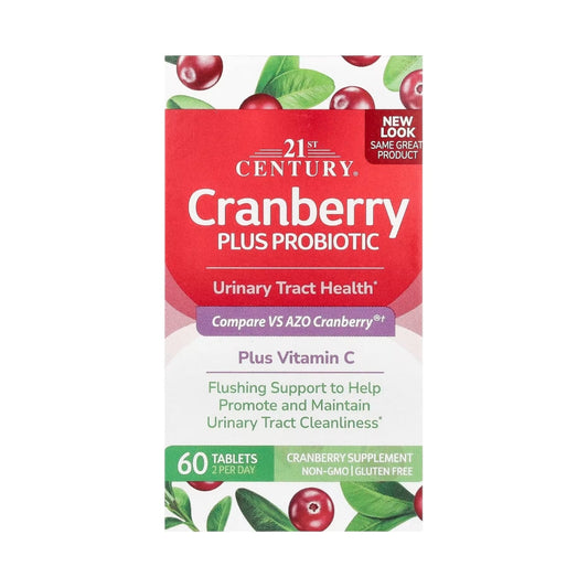 21st Century Cranberry Plus Probiotic، 60 قرصًا